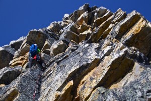 Near the top of Peveril Route          